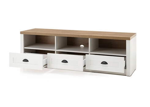 Tv-alus PROVENCE valge mänd / tamm, 160x43xH47 cm