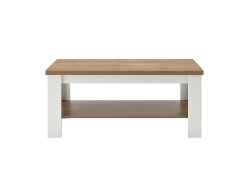 Diivanilaud PROVENCE valge mänd / tamm, 120x60xH50 cm