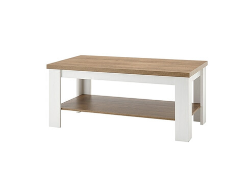 Diivanilaud PROVENCE valge mänd / tamm, 120x60xH50 cm