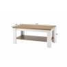 Diivanilaud PROVENCE valge mänd / tamm, 120x60xH50 cm