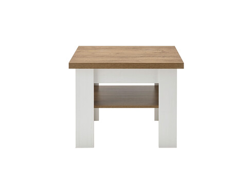 Diivanilaud PROVENCE valge mänd / tamm, 70x70xH53 cm