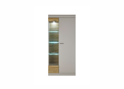 Vitriinkapp SCARA matthall / tamm, 90x35xH199 cm