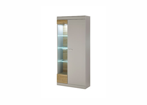 Vitriinkapp SCARA matthall / tamm, 90x35xH199 cm