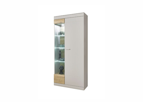 Vitriinkapp SCARA matthall / tamm, 90x35xH199 cm