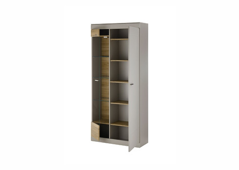 Vitriinkapp SCARA matthall / tamm, 90x35xH199 cm