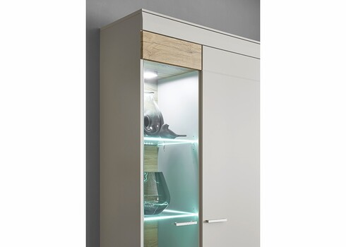 Vitriinkapp SCARA matthall / tamm, 90x35xH199 cm