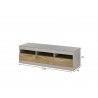 Tv-alus SCARA matthall / tamm, 150x45xH46 cm