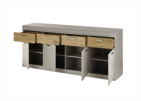 Kummut SCARA matthall / tamm, 200x42xH85 cm