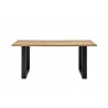 Söögilaud SHERWOOD pruun / hall, 180x80xH201 cm