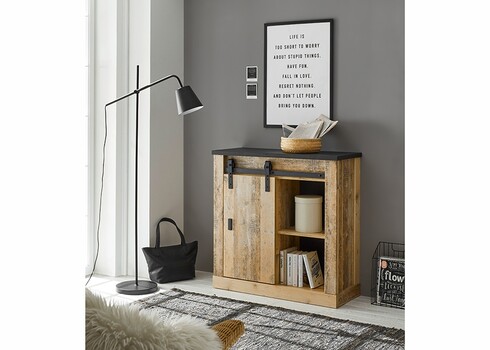 Kummut SHERWOOD pruun / hall, 93x38xH91 cm