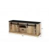 Tv-alus SHERWOOD pruun / hall, 162x43xH61 cm