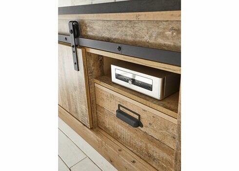 Tv-alus SHERWOOD pruun / hall, 162x43xH61 cm