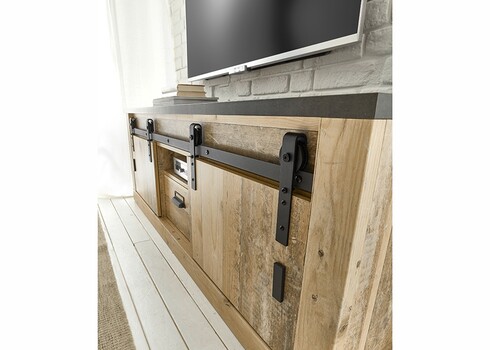 Tv-alus SHERWOOD pruun / hall, 201x43xH61 cm