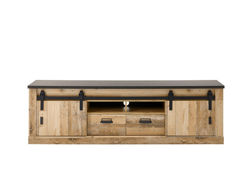 Tv-alus SHERWOOD pruun / hall, 201x43xH61 cm