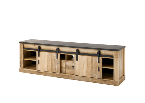 Tv-alus SHERWOOD pruun / hall, 201x43xH61 cm