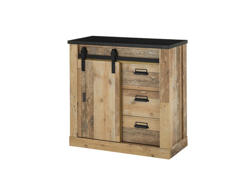 Kummut SHERWOOD pruun / hall, 93x38xH91 cm