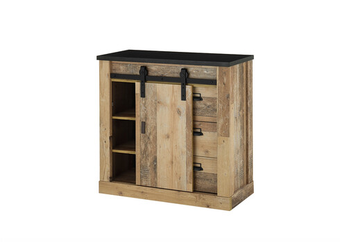 Kummut SHERWOOD pruun / hall, 93x38xH91 cm