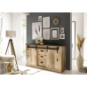 Kummut SHERWOOD pruun / hall, 162x38xH91 cm