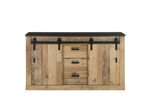 Kummut SHERWOOD pruun / hall, 162x38xH91 cm