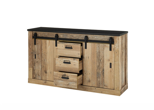 Kummut SHERWOOD pruun / hall, 162x38xH91 cm