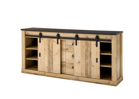 Kummut SHERWOOD pruun / hall, 201x43xH91 cm