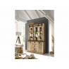 Puhvetkapp SHERWOOD pruun / hall, 133x37xH201 cm