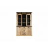 Puhvetkapp SHERWOOD pruun / hall, 133x37xH201 cm