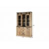 Puhvetkapp SHERWOOD pruun / hall, 133x37xH201 cm