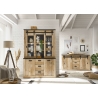 Puhvetkapp SHERWOOD pruun / hall, 133x37xH201 cm