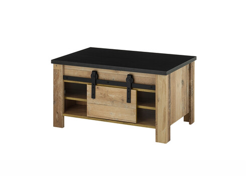 Diivanilaud SHERWOOD pruun / hall, 93x60xH51 cm