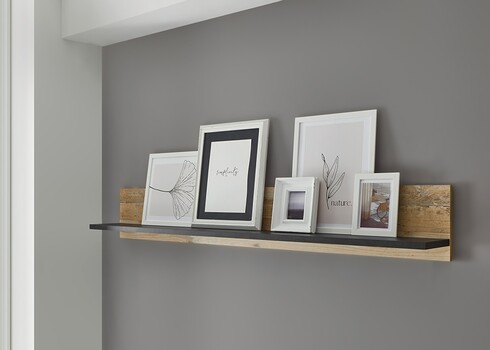 Seinariiul SHERWOOD pruun / hall, 160x22xH30 cm