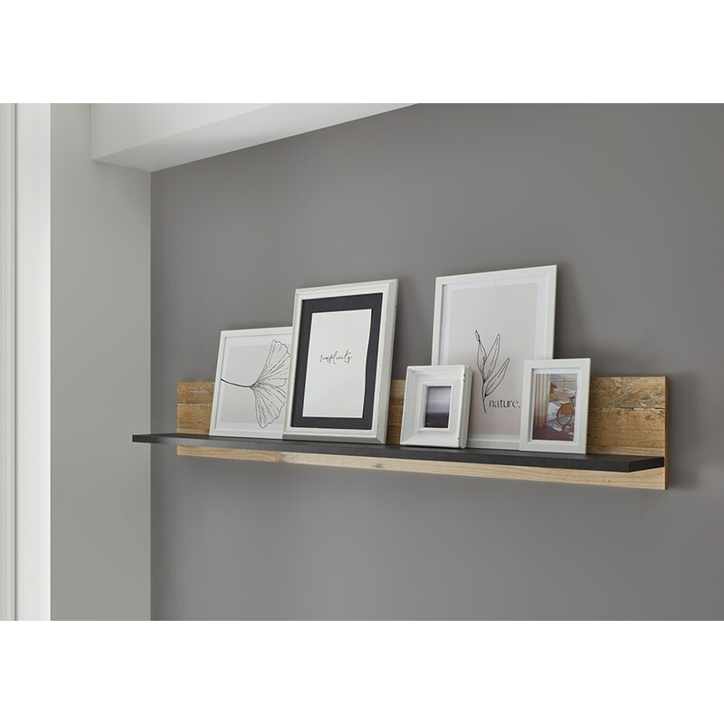 Seinariiul SHERWOOD pruun / hall, 160x22xH30 cm