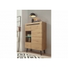 Vitriinkapp TORGE tamm, 90x40xH134 cm