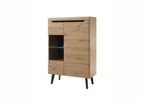 Vitriinkapp TORGE tamm, 90x40xH134 cm