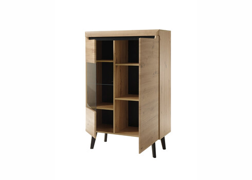 Vitriinkapp TORGE tamm, 90x40xH134 cm
