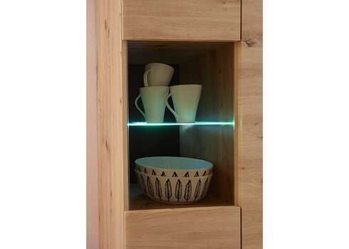 Vitriinkapp TORGE tamm, 53x40xH197 cm