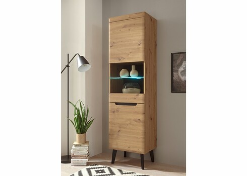 Vitriinkapp TORGE tamm, 53x40xH197 cm