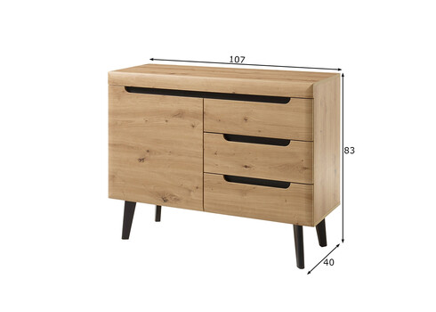 Kummut TORGE tamm, 107x40xH83 cm