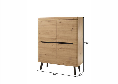 Kummut TORGE tamm, 107x40xH134 cm