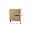 Kummut TORGE tamm, 107x40xH134 cm