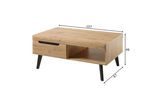 Diivanilaud TORGE tamm, 107x67xH46 cm