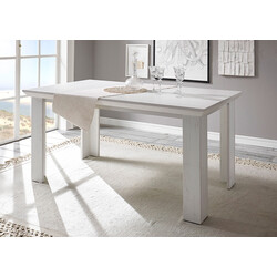 Söögilaud WESTERLAND valge mänd, 158x88xH76 cm