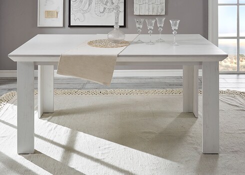 Söögilaud WESTERLAND valge mänd, 158x88xH76 cm