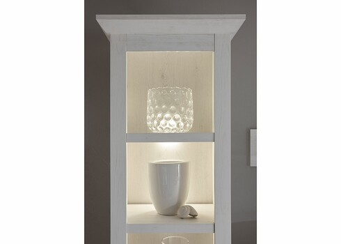 Kapp-riiul WESTERLAND valge mänd, 58x45xH207 cm