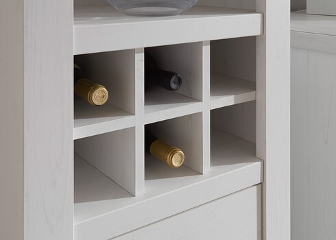 Kapp-riiul WESTERLAND valge mänd, 58x45xH207 cm