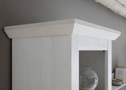 Vitriinkapp WESTERLAND valge mänd, 63x45xH207 cm