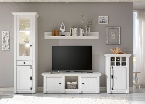 Kummut WESTERLAND valge mänd, 63x45xH100 cm