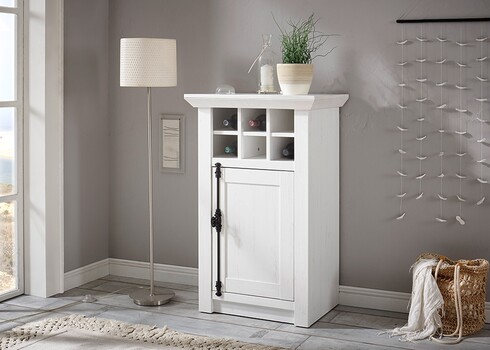 Kummut WESTERLAND valge mänd, 63x45xH100 cm