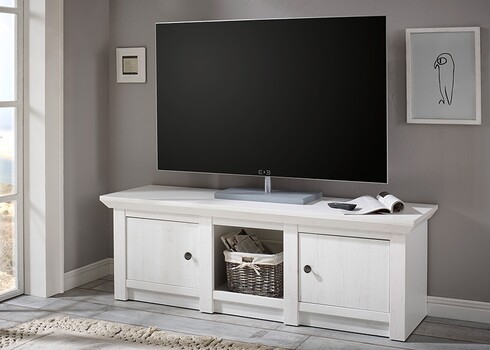 Tv-alus WESTERLAND valge mänd, 152x45xH51 cm