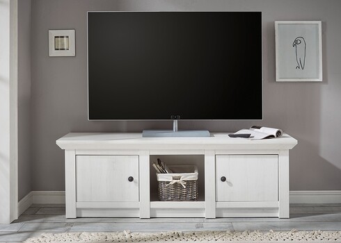 Tv-alus WESTERLAND valge mänd, 152x45xH51 cm